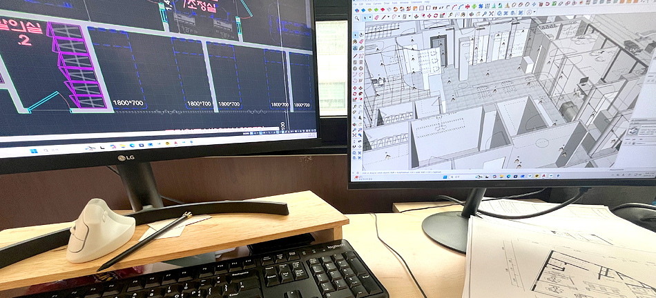 [BIM]실내건축설계 기획,도면,내부인테리어,디자인(캐드,스케치업,3D MAX) 포트폴리오 취업 대비과정 C